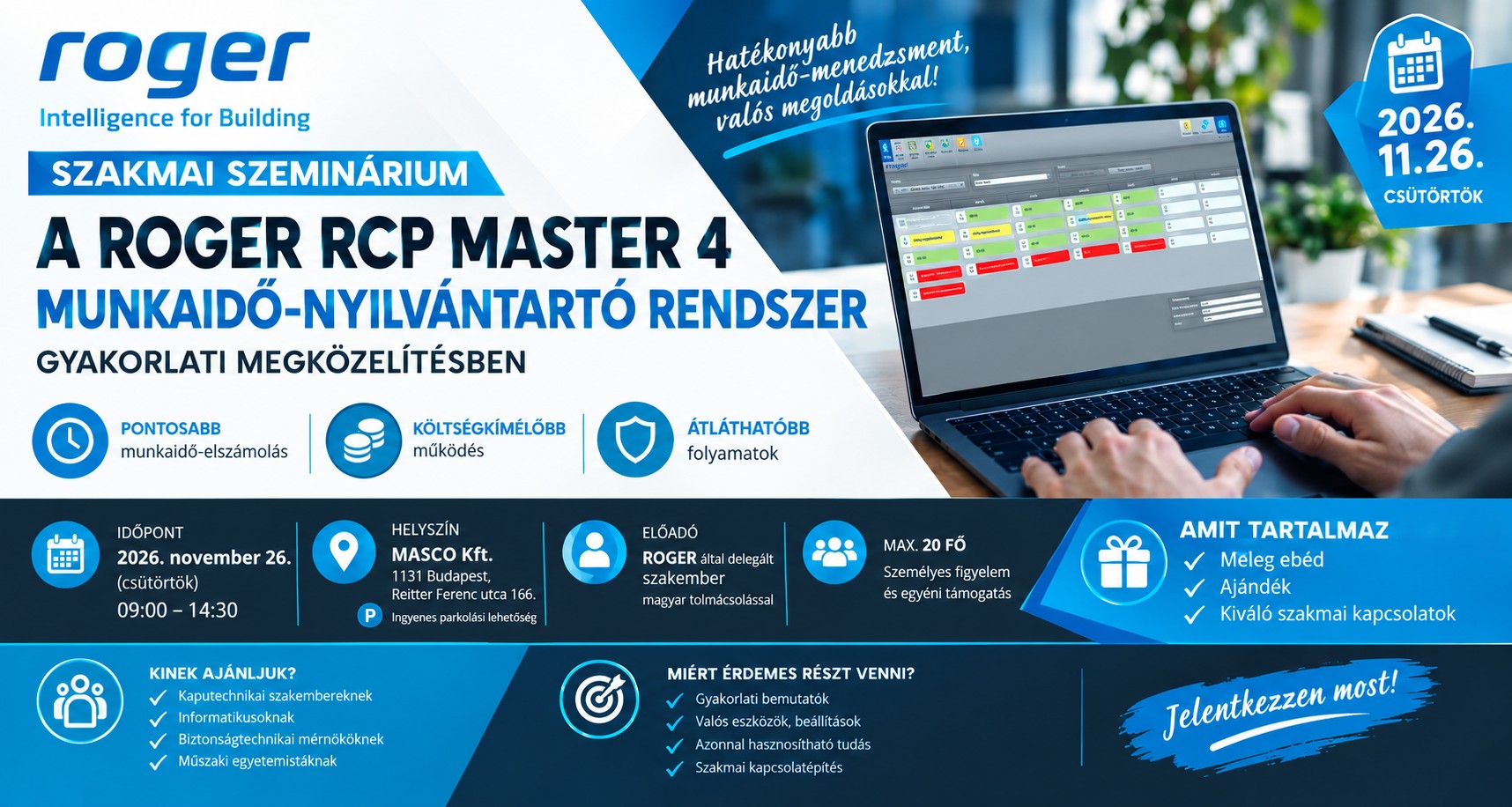 ROGER RCP Master 4 szeminárium
