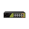 GENATA GNT-P1210SG 8FE(PoE)+2GE(UP-LINK) AI Hibrid PoE Switch, 8db 100Mbps PoE port, 2db port akár 60W, 2db 1000Mbps Uplink port.