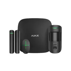 AJAX SYSTEMS Ajax StarterKit Cam Black: 1 db AJAX HUB 2, 1 db MotionCam, 1 db DoorProtect, 1 db Spacecontrol, fekete