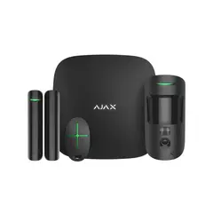 AJAX SYSTEMS Ajax StarterKit Cam Plus: 1 db AJAX HUB Plus, 1 db MotionCam, 1 db DoorProtect, 1 db Spacecontrol, fekete
