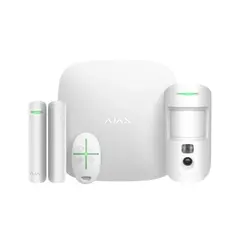 AJAX SYSTEMS Ajax StarterKit Cam Plus: 1 db AJAX HUB Plus, 1 db MotionCam, 1 db DoorProtect, 1 db Spacecontrol, fehér