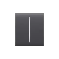 AJAX SYSTEMS Ajax LightSwitch CenterButton (2-gang) Vertical gomb középső, két kapcsolós sorolókerethez, grafit