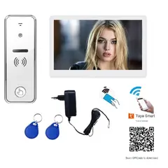 HONNOR SECURITY Video Kaputelefon szett, digitális, 2 vezetékes, EM 125Khz kártyás beléptetéssel, Wifi, TUYA app vezérlés 7" érintőképernyős monitor