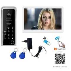 HONNOR SECURITY Video Kaputelefon szett digitális, 2 vezetékes, 125Khz kártyás és számkódos, Wifi, TUYA app vezérlés érintő képernyős 7" monitor