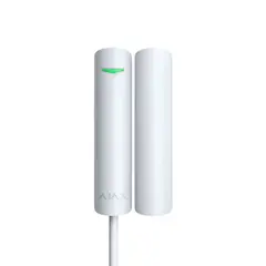 AJAX SYSTEMS DoorProtect Plus Fibra vezetékes nyitásérzékelő, külső kontaktus fogadása, rezgésérzékelő, dőlésérzékelő, fehér
