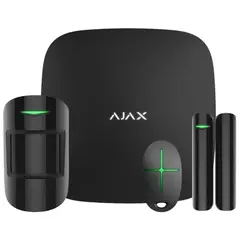 AJAX SYSTEMS Ajax StarterKit Black: 1 db AJAX HUB, 1 db MotionProtect, 1 db DoorProtect, 1 db SpaceControl, fekete