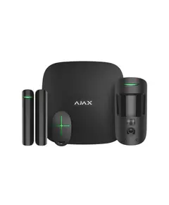 AJAX SYSTEMS Ajax StarterKit Cam Black: 1 db AJAX HUB 2, 1 db MotionCam, 1 db DoorProtect, 1 db Spacecontrol, fekete