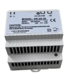 HONNOR SECURITY DIN s&iacute;nre szerelhető t&aacute;pegys&eacute;g 230Vac/24Vdc-2,5A busz lev&aacute;laszt&oacute; n&eacute;lk&uuml;l, 2 vezet&eacute;kes video kaputelefonhoz.