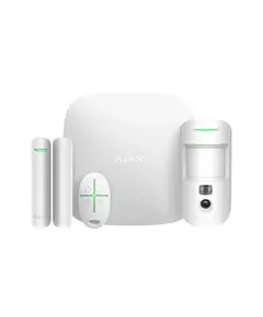 AJAX SYSTEMS Ajax StarterKit Cam Plus: 1 db AJAX HUB Plus, 1 db MotionCam, 1 db DoorProtect, 1 db Spacecontrol, fehér