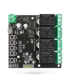 HONNOR SECURITY Wi-Fi Okosrel&eacute; 4 csatorn&aacute;s, Tuya, Amazon, Google Assistant alkalmaz&aacute;ssal 