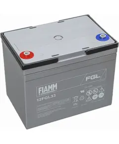 FIAMM 12FGL33, FIAMM pr&eacute;mium akkumul&aacute;tor, 12V/33Ah, 10,6 kg, h: 196 sz: 130 m: 163mm