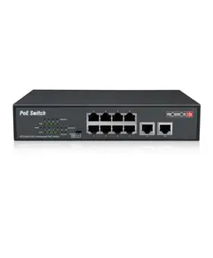 PROVISION-ISR PoE switch, CCTV rendszerekhez, 8+2 portos, 10/1000Mbps, 8 PoE port 8x100Mbps,