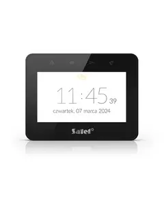 SATEL 4.3" &eacute;rintők&eacute;pernyős kezelő, fekete, Mifare hiteles&iacute;t&eacute;s