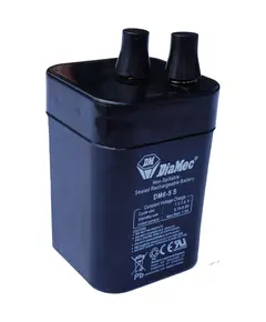 DIAMEC AGM (VRLA/SLA) gondoz&aacute;smentes z&aacute;rt akkumul&aacute;tor biztons&aacute;gtechnikai rendszerekhez &eacute;s elektromos j&aacute;t&eacute;kokhoz, ciklikus haszn&aacute;latra, 6 V, 5 Ah, 67 x 67 x 96,5 mm, 0,76 kg