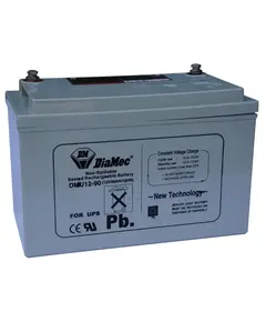 DIAMEC AGM (VRLA/SLA) gondoz&aacute;smentes z&aacute;rt akkumul&aacute;tor biztons&aacute;gtechnikai rendszerekhez &eacute;s elektromos j&aacute;t&eacute;kokhoz, ciklikus haszn&aacute;latra, 12 V, 90 Ah, 330 x 172 x 217 mm, 27,5 kg