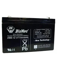 DIAMEC AGM akkumul&aacute;tor, 6V / 12Ah, z&aacute;rt, gondoz&aacute;smentes