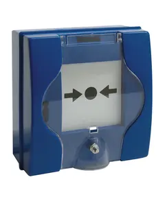 FDP plexi ablak k&eacute;zi jelz&eacute;sad&oacute; olt&oacute;rendszer kikapcsol&aacute;s&aacute;ra, plomb&aacute;lhat&oacute;, &uacute;jra&eacute;les&iacute;thető, s&aacute;rga műanyag h&aacute;z, plexi ablak