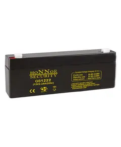 HONNOR SECURITY AGM akkumul&aacute;tor, 12V / 2,2Ah, z&aacute;rt, gondoz&aacute;smentes