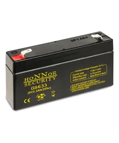 HONNOR SECURITY AGM akkumul&aacute;tor, 6V / 3,3Ah, z&aacute;rt, gondoz&aacute;smentes