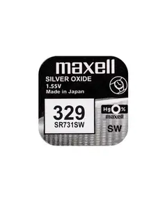 Maxell gombelem, 329, 1,55V / 36mAh, ez&uuml;st-oxid