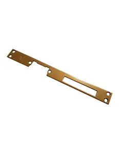 EFFEFF Effeff univerzális szerelésű hosszú előlap, aranyszínű, szálcsiszolt, 250x25mm, 3 mm-es előlapvastagság, zárnyelv kivágással