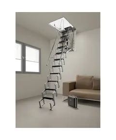 FANTOZZI ACI ALLUMINIO elektronikus nyitású hőszigetelt tetőfeljáró ELEGANT kivitel, csapónyílás: 90x60 - 130x70, magasság: 270/300, ajtó vastagság: 18/28