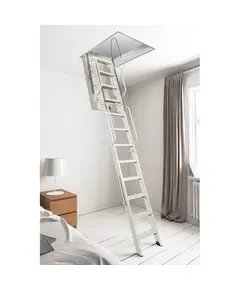 FANTOZZI ACI QUATTRO kézi nyitású négy részes padlásfeljáró BASIC kivitelben, csapónyílás: 130x80 - 130x120, magasság: 361x380, ajtó vastagság: 18/28