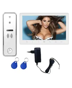 HONNOR SECURITY Video Kaputelefon szett, digit&aacute;lis, 2 vezet&eacute;kes, EM 125Khz k&aacute;rty&aacute;s bel&eacute;ptet&eacute;ssel, 7" TFT-LCD monitor 