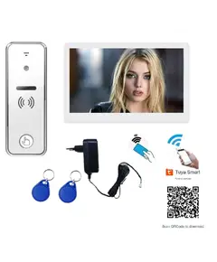 HONNOR SECURITY Video Kaputelefon szett, digit&aacute;lis, 2 vezet&eacute;kes, EM 125Khz k&aacute;rty&aacute;s bel&eacute;ptet&eacute;ssel, Wifi, TUYA app vez&eacute;rl&eacute;s 7" &eacute;rintők&eacute;pernyős monitor