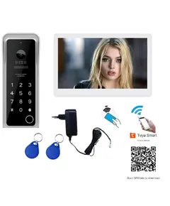 HONNOR SECURITY Video Kaputelefon szett digit&aacute;lis, 2 vezet&eacute;kes, 125Khz k&aacute;rty&aacute;s &eacute;s sz&aacute;mk&oacute;dos, Wifi, TUYA app vez&eacute;rl&eacute;s &eacute;rintő k&eacute;pernyős 7" monitor