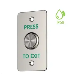 HONNOR SECURITY kil&eacute;pő gomb, nyom&oacute;gomb, IP66 k&uuml;lt&eacute;ri v&iacute;z&aacute;ll&oacute; rozsdamentes ac&eacute;l, s&uuml;llyesztett szerel&eacute;sű,115x70mm