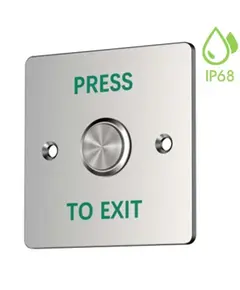 HONNOR SECURITY kil&eacute;pő gomb, nyom&oacute;gomb, IP66 k&uuml;lt&eacute;ri v&iacute;z&aacute;ll&oacute; rozsdamentes ac&eacute;l, s&uuml;llyesztett szerel&eacute;sű, 86x86mm