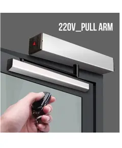 TIGERMAT ED100 PULL Automatikus, távirányítóval és kontaktussal vezérelhető csúszókaros ajtónyitó, lengőajtónyitó mozgató motor, automatika 2db távirányítóval