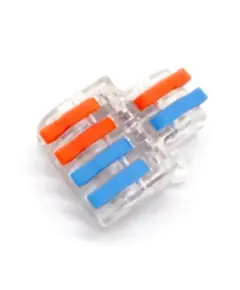 SOLLEYSEC elektromos gyorscsatlakoz&oacute; kapocs WAGO csal&aacute;d term&eacute;keire hasonl&iacute;t, 2+4 6 tű, 2 eres vezet&eacute;ket  h&aacute;romfel&eacute; oszt, n&eacute;vleges fesz&uuml;lts&eacute;g: 250V, n&eacute;vleges &aacute;ram: 32A, vezet&eacute;kek &aacute;tm&eacute;rő: 0,08-4,0 mm, rug&oacute;: rozsdamentes ac&eacute;l, csatlakoz&oacute;: r&eacute;z