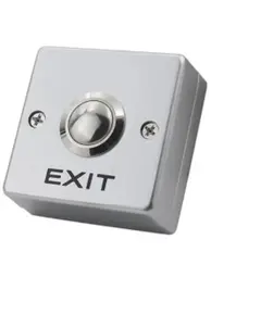 HONNOR SECURITY HS-K15B 53&times;53 cink&ouml;tv&ouml;zetből k&eacute;sz&uuml;lt kil&eacute;pő nyom&oacute;gombos kapcsol&oacute; EXIT felirattal NO/COM