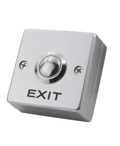 HONNOR SECURITY HS-K15B 53&times;53 cink&ouml;tv&ouml;zetből k&eacute;sz&uuml;lt kil&eacute;pő nyom&oacute;gombos kapcsol&oacute; EXIT felirattal NO/NC/COM