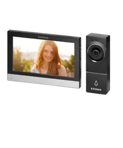 ORNO Video kaputelefon, sz&iacute;nes, ultra-lapos 7 h&uuml;velykes LCD monitor, fekete