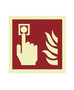 HONNOR SECURITY K&eacute;zi tűzjelző ut&aacute;nvil&aacute;g&iacute;t&oacute; t&aacute;bla (ISO 7010-F005 piktogram) 150x150 mm