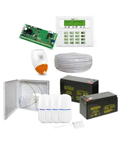 SATEL VERSA 10 z&oacute;n&aacute;s telefon kommunik&aacute;toros riaszt&oacute;k&ouml;zpont szett, LCD kezelővel, szir&eacute;n&aacute;val, akkumul&aacute;torral, 100m 6x0,22 k&aacute;bellel