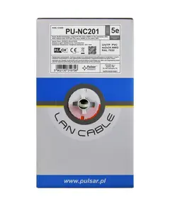 PULSAR PU-NC201 Twisted pair kábel U/UTP Cat 5e 24AWG Cu Eca beltéri 305m