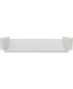 PULSAR US-2U-440x300 Univerz&aacute;lis polc 2U, 440&times;300 mm, 19&rdquo; RACK szekr&eacute;nyhez, sz&uuml;rke, ac&eacute;l, SPCC 1.2 mm