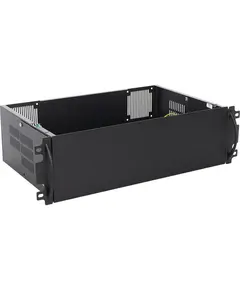 PULSAR RACK-3U270 F&eacute;m doboz 3U magass&aacute;g, 270mm m&eacute;lys&eacute;g, RACK 19", tamper v&eacute;delemmel, szerelőlemezzel, fekete