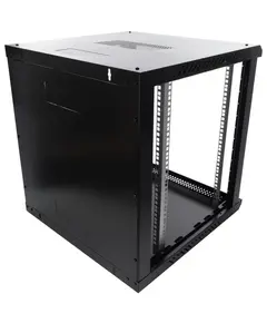 PULSAR 12U / 19&rdquo; RACK szekr&eacute;ny, falra szerelhető, &ouml;sszeszerel&eacute;sre k&eacute;sz, fekete, 600x600