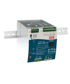 PULSAR DRS 24V/480W/4.6A/15.4A DIN s&iacute;nes t&aacute;pegys&eacute;g nagy teljes&iacute;tm&eacute;nyű, akkumul&aacute;tort&ouml;lt&eacute;sre alkalmas, rel&eacute;s visszajelz&eacute;ssel
