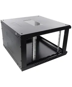 PULSAR 6U / 19&rdquo; RACK szekr&eacute;ny, falra szerelhető, &ouml;sszeszerel&eacute;sre k&eacute;sz, fekete, 600x600