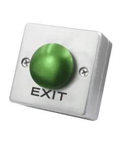 HONNOR SECURITY HS-K15BG-B Z&ouml;ld nagy gomba ajt&oacute;kiold&oacute; kil&eacute;pő, EXIT gomb, fel&uuml;leti szerel&eacute;sű, cink&ouml;tv&ouml;zet h&aacute;z