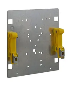 PULSAR DIN2 DIN s&iacute;nre szerelhető tart&oacute;konzol t&aacute;pegys&eacute;gekhez &eacute;s transzform&aacute;torokhoz, ac&eacute;l, sz&uuml;rke