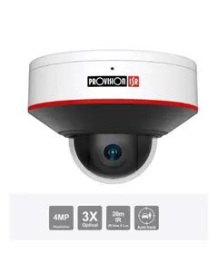 PROVISION-ISR IP PTZ kamera, 4MP (2688×1520, 1/2.7" CMOS szenzor), 355° pan tartomány, 15°–165° tilt tartomány, Check Point™ Quantum IoT Nano Agent, IP67 védelem, DDA analitika