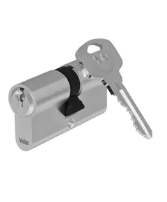 YALE ASSA ABLOY Yale 500+ Sz&eacute;ria 30/40, Standard Security Cilinder z&aacute;rbet&eacute;t, k&eacute;toldali, szat&eacute;n nikkel