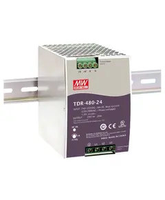 PULSAR TDR-480-48 48V 480W 10A DIN s&iacute;nre szerelhető t&aacute;pegys&eacute;g IP20 f&eacute;mh&aacute;zas